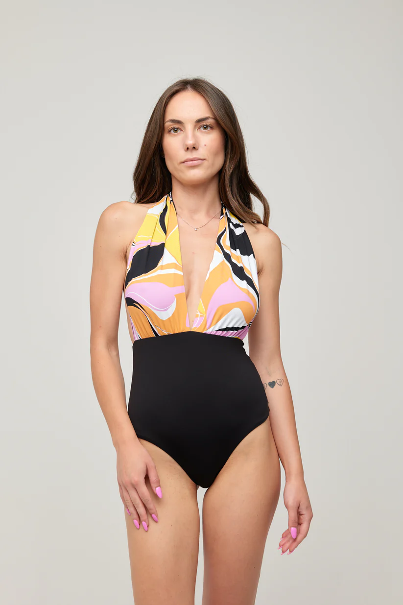 Costume intero I. Miami Pop Art – Linea Mare Blu