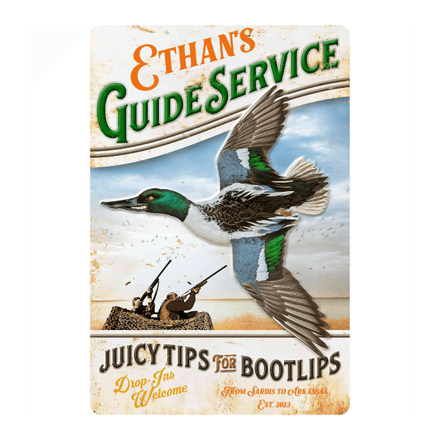 Hunting Wall Decor - Smiley's Guide Service - Metal Sign