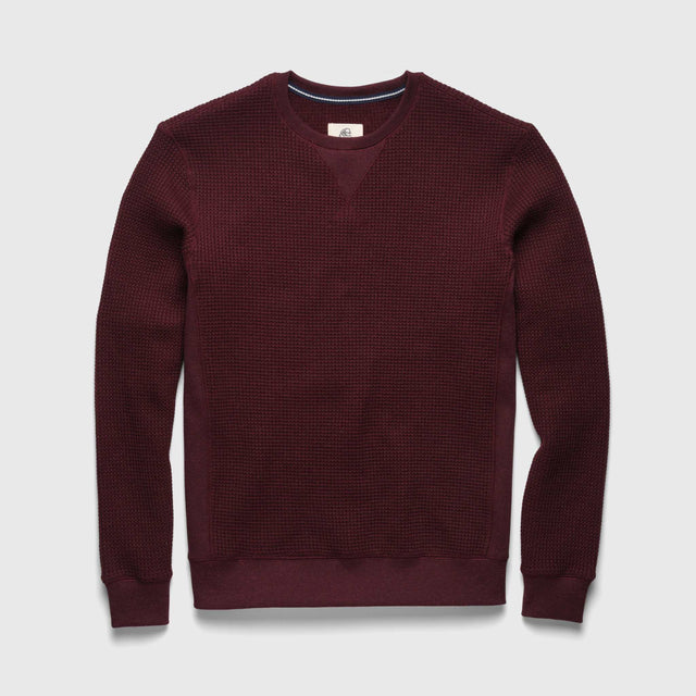Butch Waffle Fleece Crewneck - Cabernet Heather