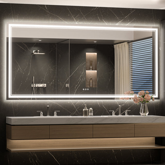 LED Bathroom Mirror with Bluetooth Speaker