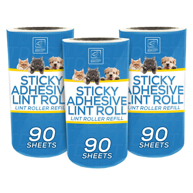Lint Roller Refill Roll (90 Sheet) - Pack of 3 or 6