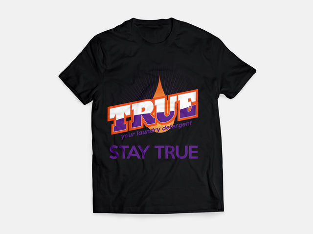 Black with Purple True T-Shirt (Free Shipping) • Please choose your size from S to 3XL
