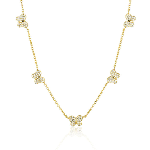 Pave Butterfly Necklace