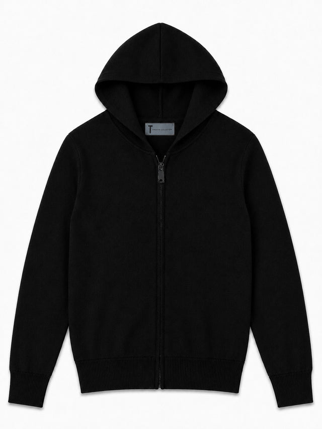 T.O. Collection Men Full Zip Knit Hooded Sweater
