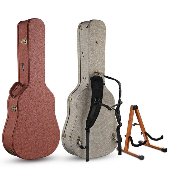 TheLAShop Backpack Guitar Case with Stand for Acoustic Guitar