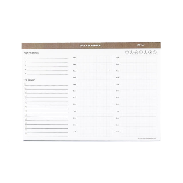 The 24-Hour Planner Pad | Time-Blocking Notepad | To-Do List & Top Priorities | 100 gsm