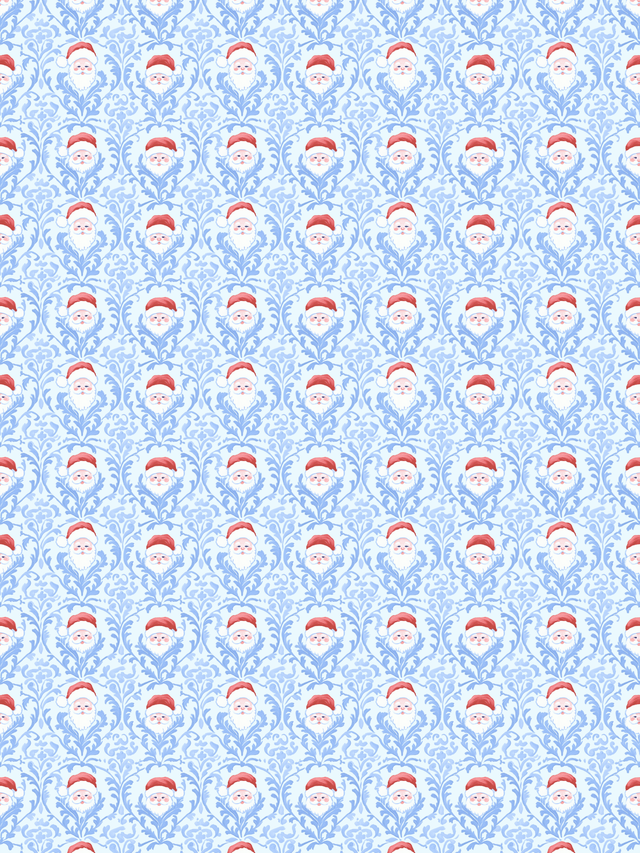 Christmas Blue Grandmillennia Santa 3590