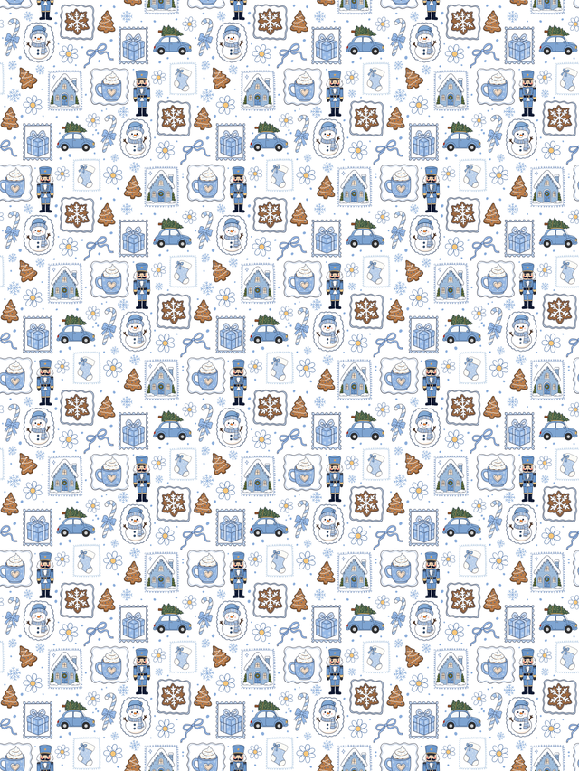 Blue Christmas Stamps 3588