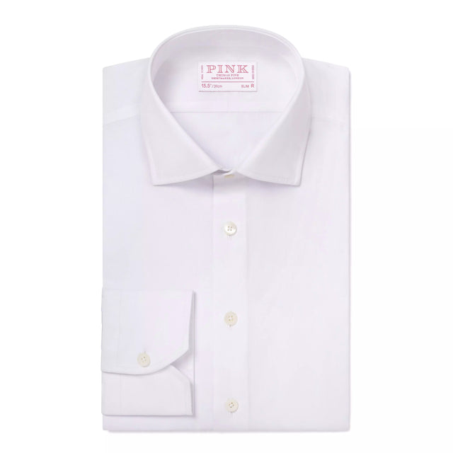 White Slim Fit Ramses Poplin Dress Shirt