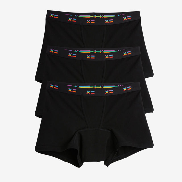 First Line Period 4.5" Trunks 3-Pack - Rainbow X=