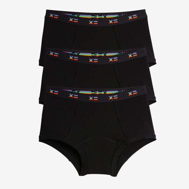 First Line Period Boy Shorts 3-Pack - Rainbow X=