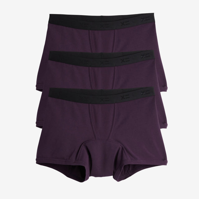 First Line Period 4.5" Trunks 3-Pack - Plum