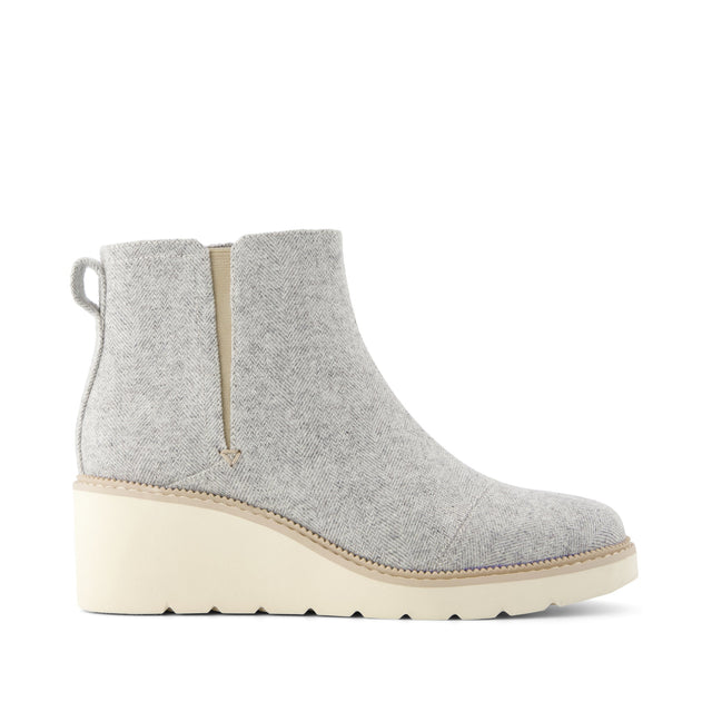 Womens Mina Wedge Boot Water Repellent Light Grey Heritage Herringbone