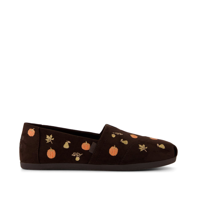 Womens Alpargata Classic Chocolate Brown w/ Pumpkins