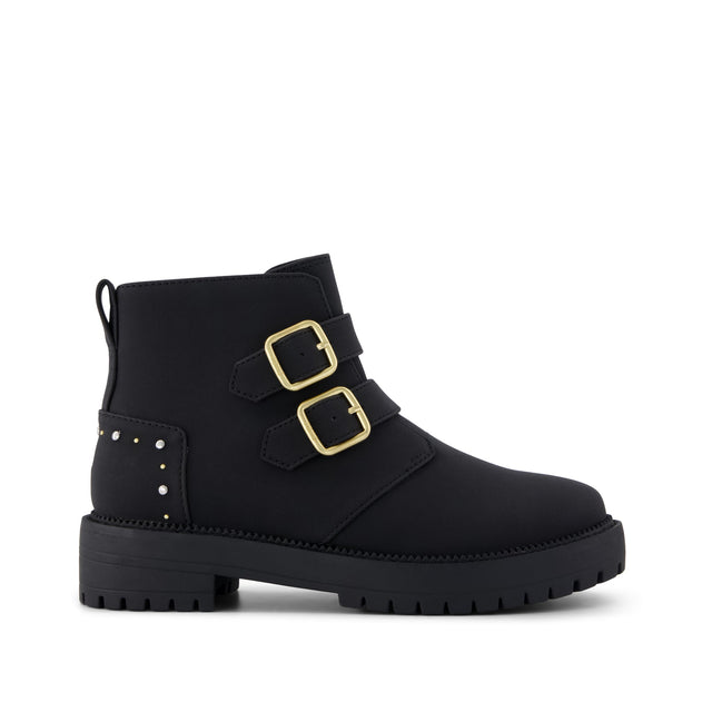 Black Nubuck Faux Leather w/ Studs Simone Kids Boot