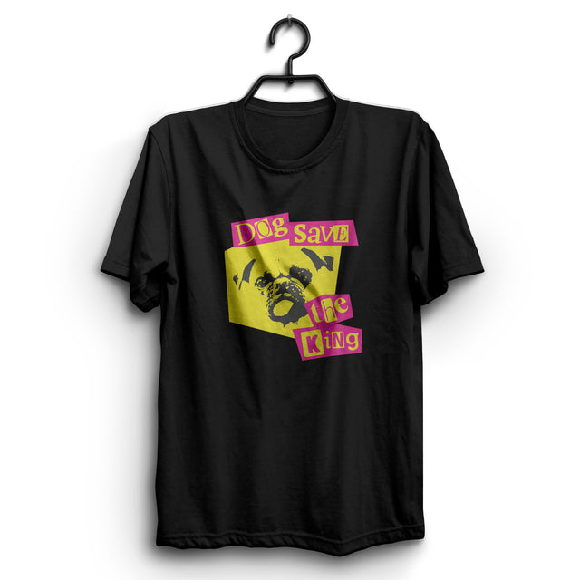 Dog Save The King – Short-sleeve recycled organic cotton adult t-shirt