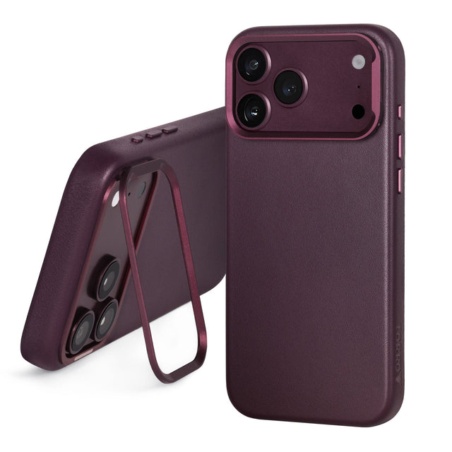 Apple iPhone 18 Pro Max / 17 Pro Max Leather Bumper Case (with Camera Stand)