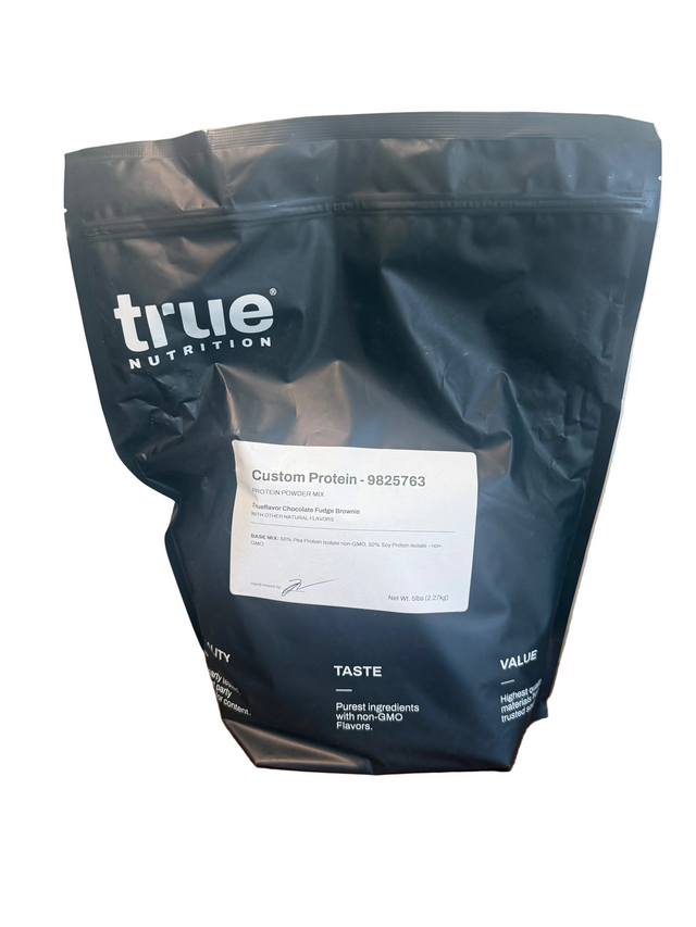 Trueflavor Chocolate Fudge Brownie  WITH OTHER NATURAL FLAVORS 50% Pea Protein Isolate non-GMO, 50% Soy Protein Isolate – non-GMO 5lb