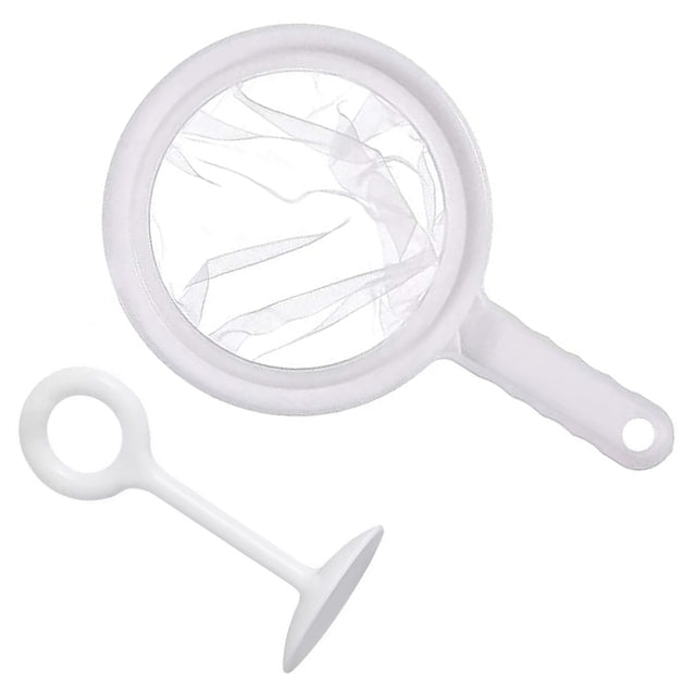 True Herb Fine Nylon Sieve Filter, 25 Micron 500 Mesh, and Pestle Tool