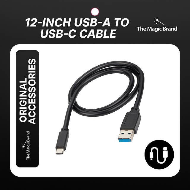 USB-A to USB-C Power Cable (12 inch)