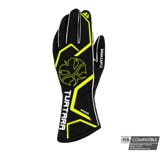 Tuatara Razor YLLW FIA 8856-2018 racehandschoenen (pre-order)