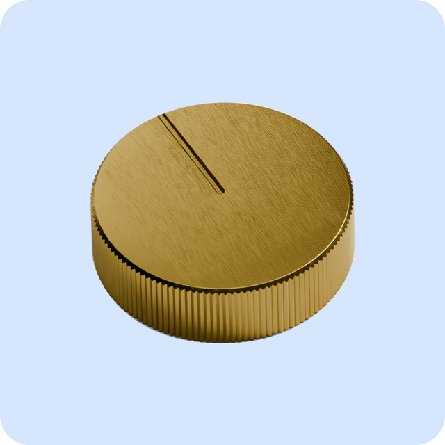 4.0 Pressure Knob: Brushed Brass