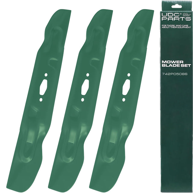 742P05086 Cub Cadet 54 Inch High Lift Blades Replacement, 3 Pack | Diamond (S-pattern), 490-110-C194 490-110-F194 742-05086 490-110-Y194 ZTS2 ZT2 54" ZT1-54 Cra