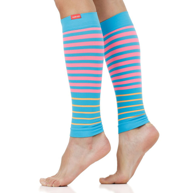 15-20 mmHg: Compression Leg Sleeves - Falling Stripe (Nylon)