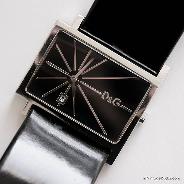 Vintage Dolce & Gabbana Time Watch for Women Silver-tone Rectangular Case