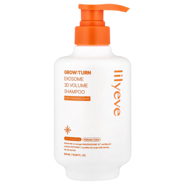 Lilyeveus, Grow: Turn Exosome 3D Volume Shampoo, For Thinning Hair, 16.9 fl oz (500 ml)