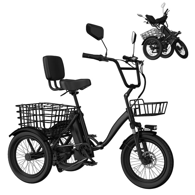 VIVI FatGo1 Electric Trike Folding Commuter Electric Tricycle SGS Certified to UL2849