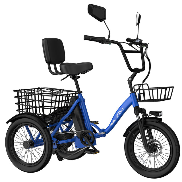 VIVI FAM01 Electric Trike Fat Tire Family Electric Tricycle SGS Certified to UL2849