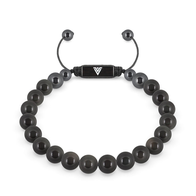 Black Obsidian Shambala Bracelet