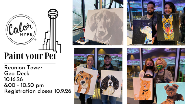 Paint Your Pet: Reunion Tower Geo Deck