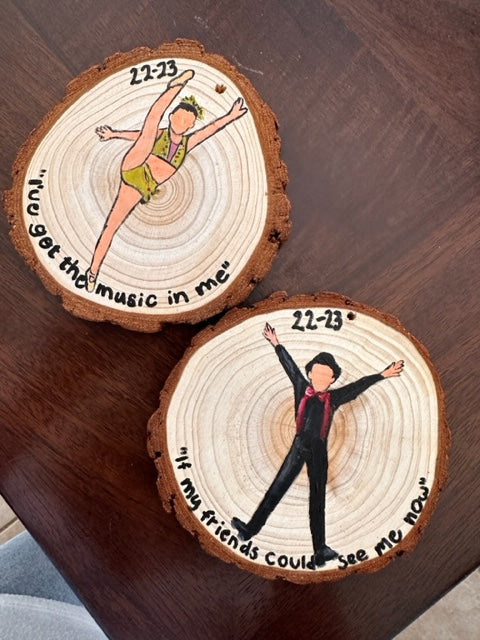 Dancer w/Outfit & Routine Name Ornament - Handpainted by Chelsey Rogers