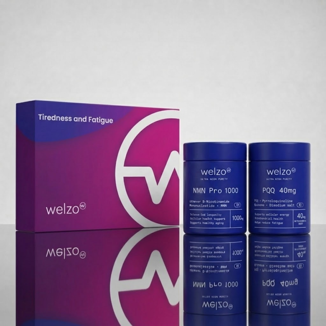 Welzo's Energy Test & Supplement Bundle — NMN + PQQ + Energy & Fatigue Blood Test