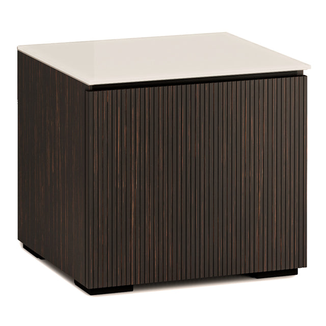 Salamander Designs Chameleon Collection Manhattan 217 Subwoofer Enclosure (Maro Ebony Doors and Matte Taupe Glass Top)