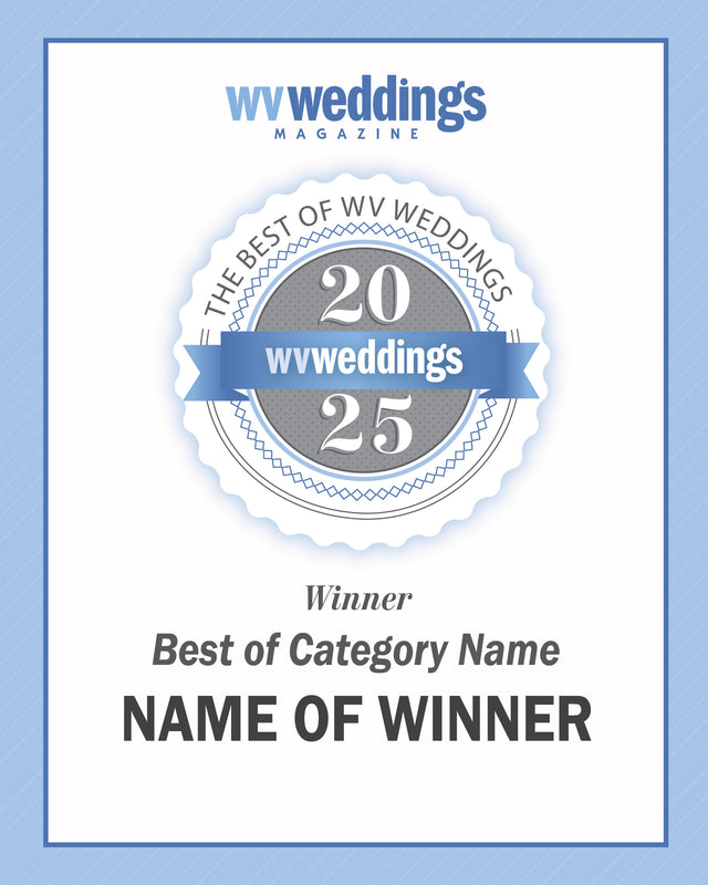 Best of WV Weddings 2025 Customized Winner Plaque