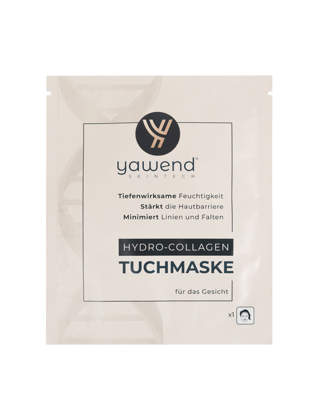 Hydro Collagen Tuchmaske – 4er Set – 4 Anwendungen für sichtbar glattere, strahlende Haut