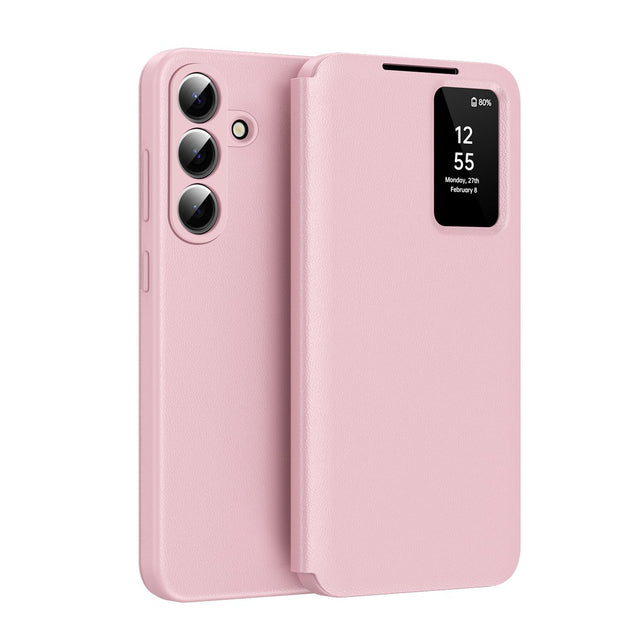 Smart Window Card Slot Leather Cover for Samsung