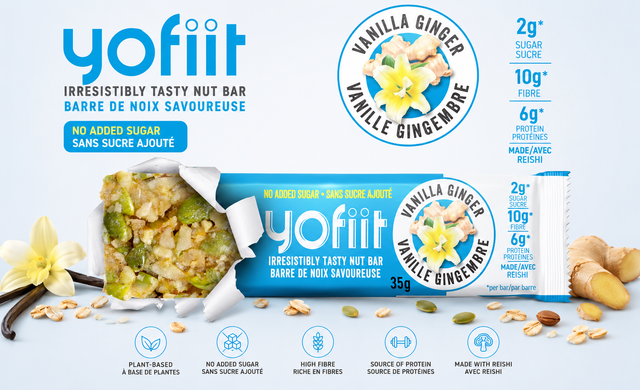 Yofiit Crunchy Nut Bar (Vanilla Ginger Crunch) -12 packs