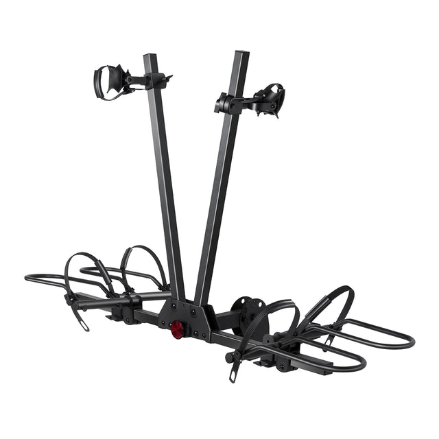2-Bike Hitch Rack, Fat Tire Bike Carrier for Step-Through Bikes, Folding Design, Fits 2'' Receiver, 200 lbs Capacity