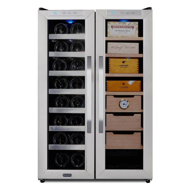 Whynter Freestanding Wine Cooler and Cigar Humidor Cabinet 3.6 cu. ft. | 350 Cigars