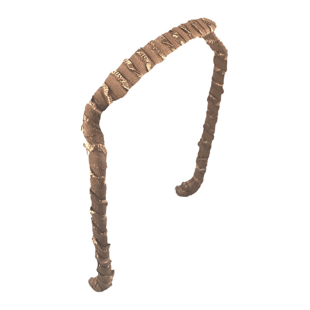 Brown Ruffles Headband