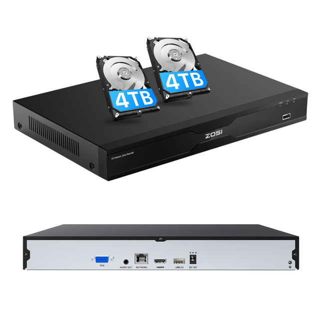 32-Channel 4K Network Video Recorder NVR + Max. 16TB Hard Drive