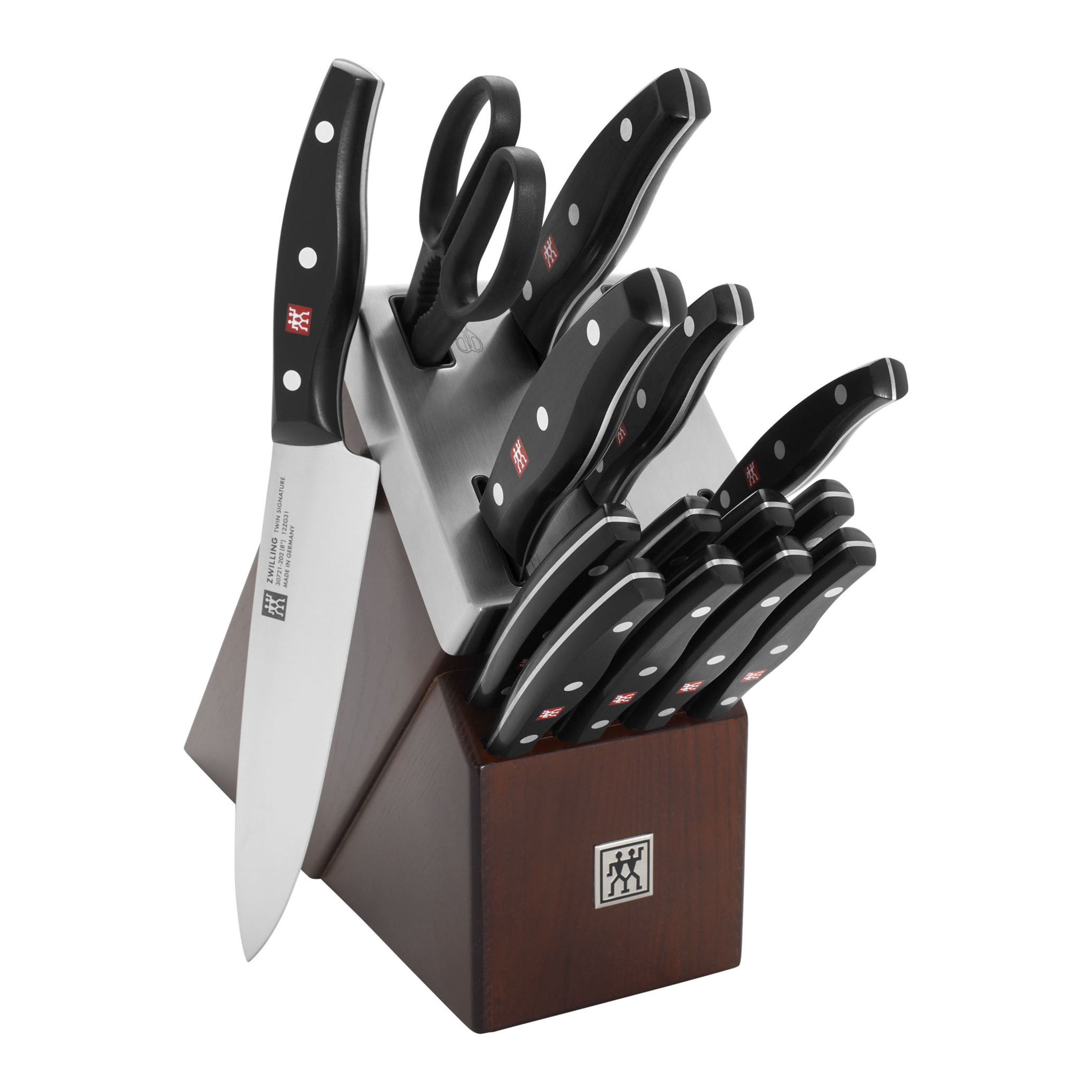 ZWILLING Signature 15-pc, Self Sharpening Knife block set, Brown
